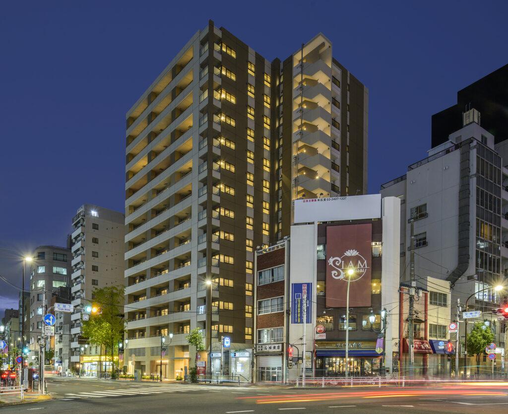 3-クレヴィア文京湯島-外観夜景